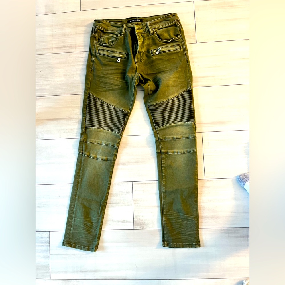 Embellish biker jean